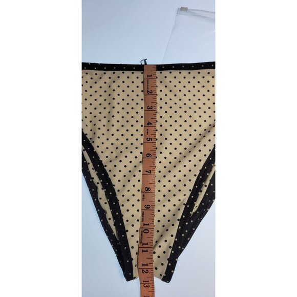 SAME Los Angeles Bottom Swim  Womens High Rise 90s Medium Polka Dots White - Picture 6 of 6